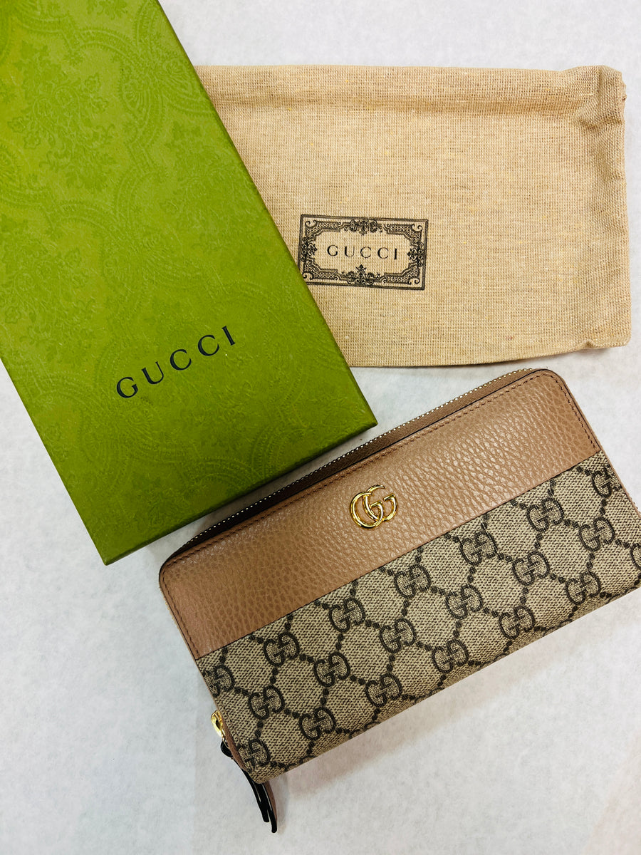 Authentic Gucci Black Leather Zip Around Wallet – Relics to