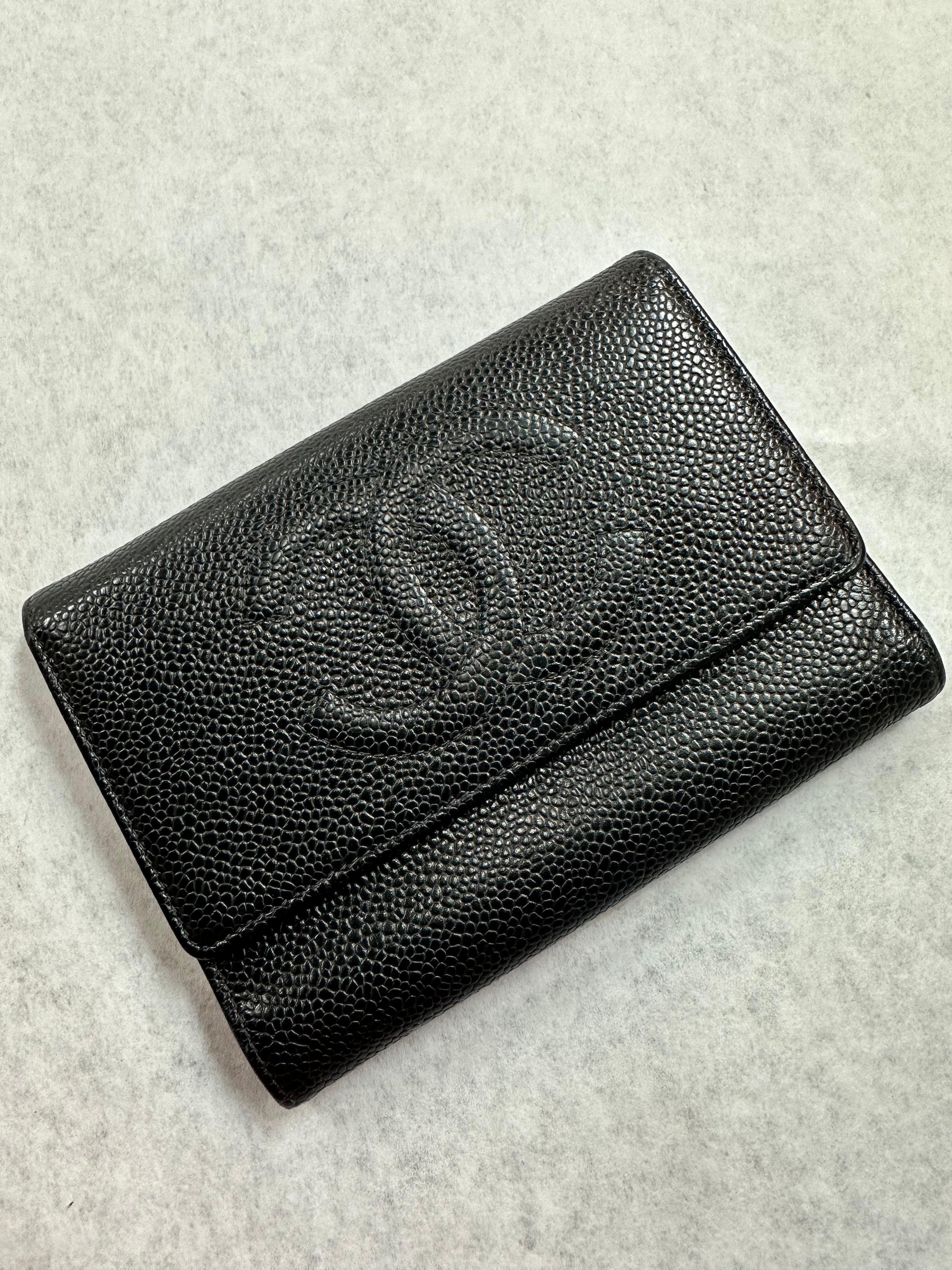 Authentic Chanel Black Caviar Zippy Wallet Silver Hardware w/box – Relics  to Rhinestones