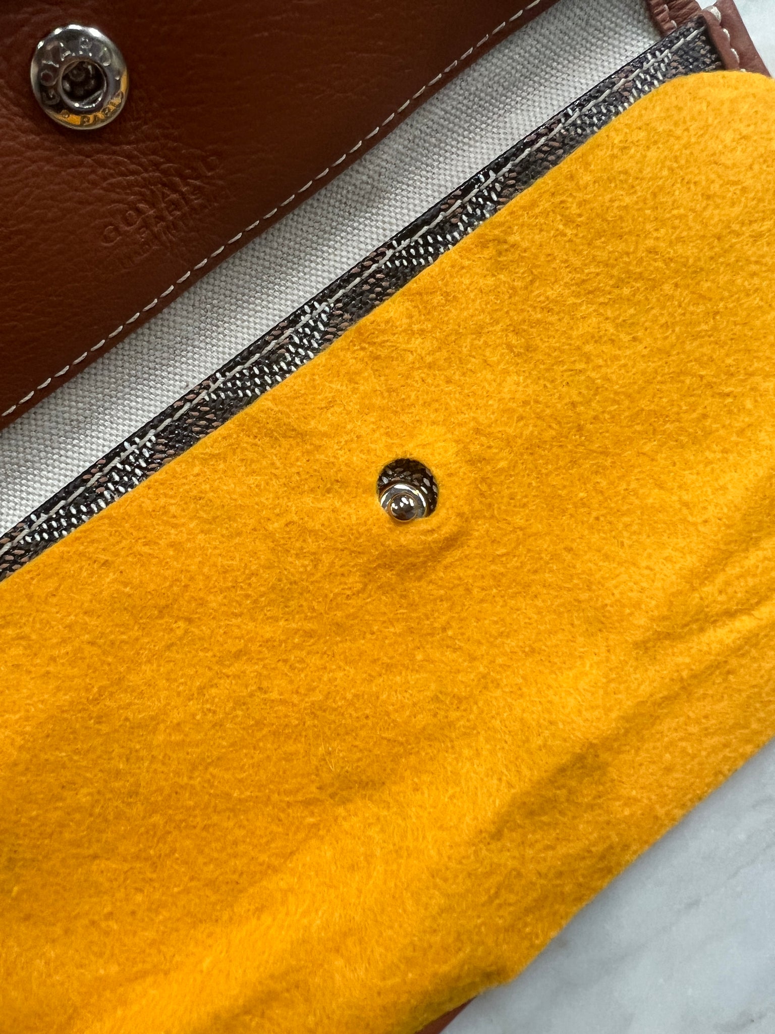 Saint-louis leather clutch bag Louis Vuitton Orange in Cloth