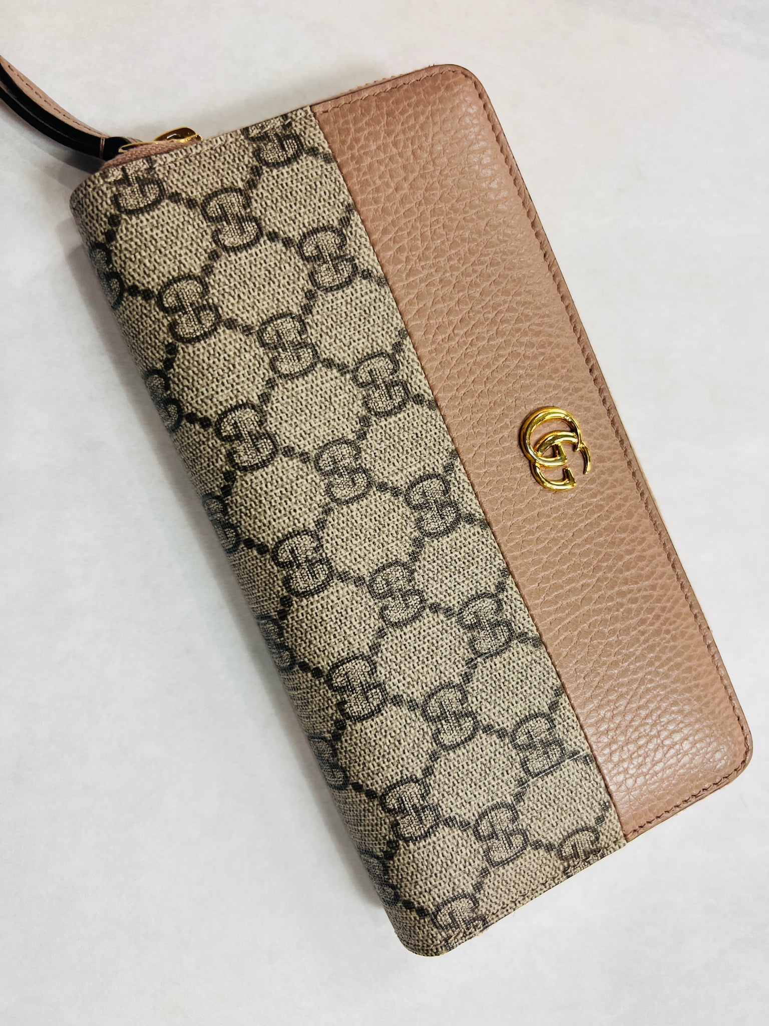 Gucci GG Marmont Zip-Around Wallet - Neutrals