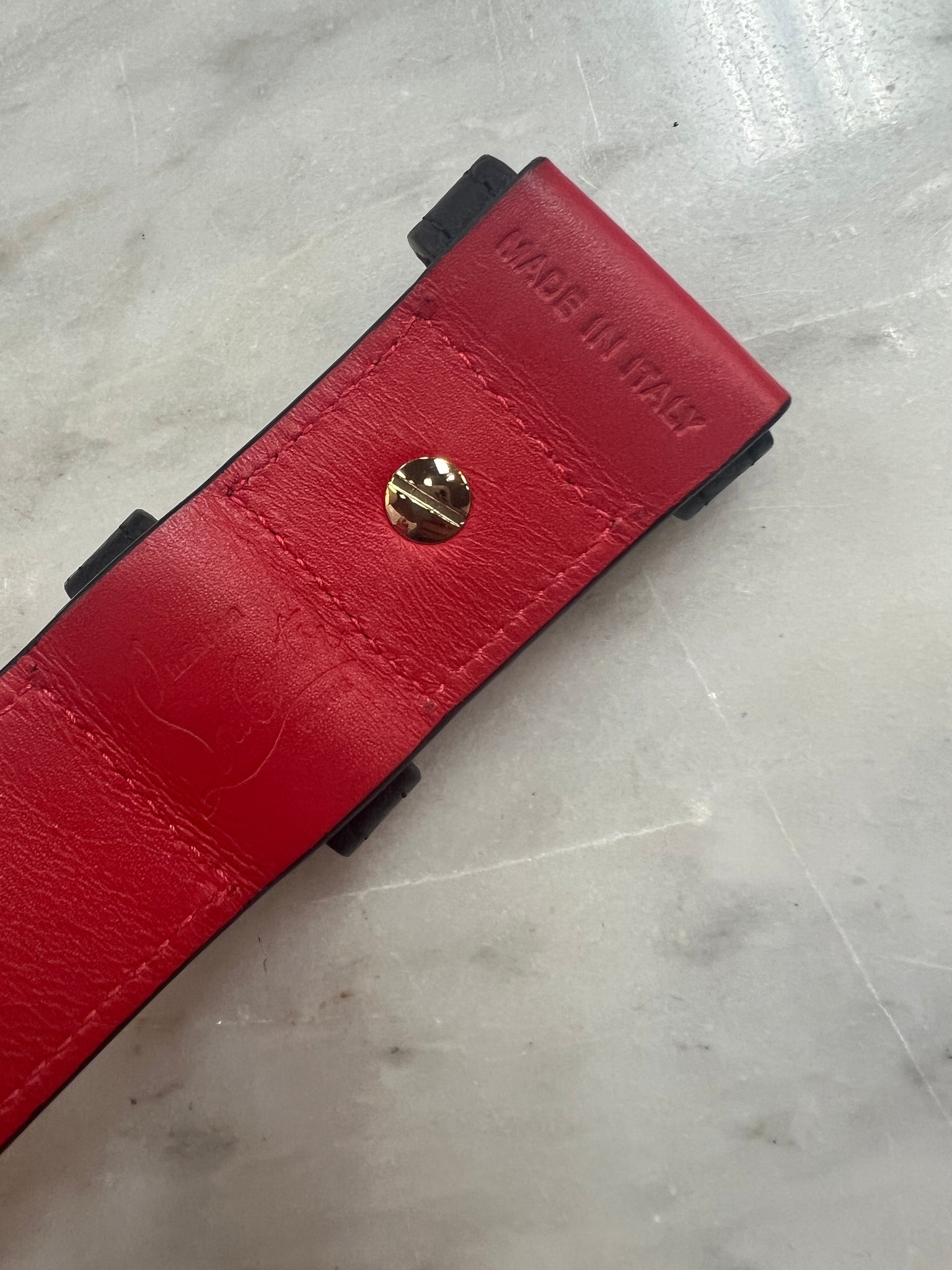 Christian Louboutin, Boudoir leopard printed leather belt bag