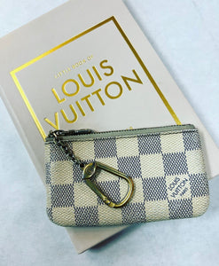 Louis Vuitton Key Porte-Cles Zip Pouch in Damier Azur - SOLD