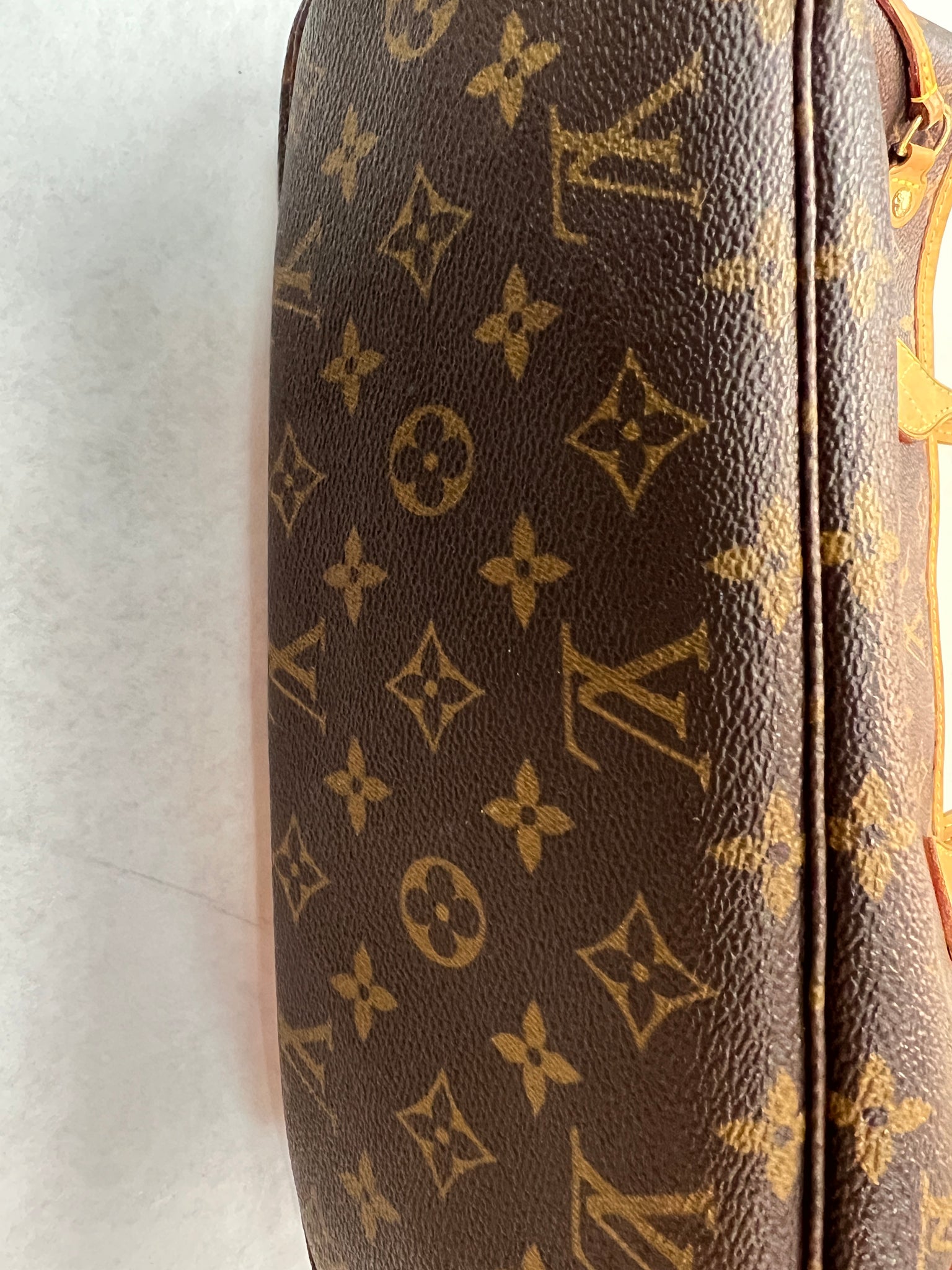 Louis Vuitton Neverfull Wristlet Pouch Monogram Yellow in Monogram